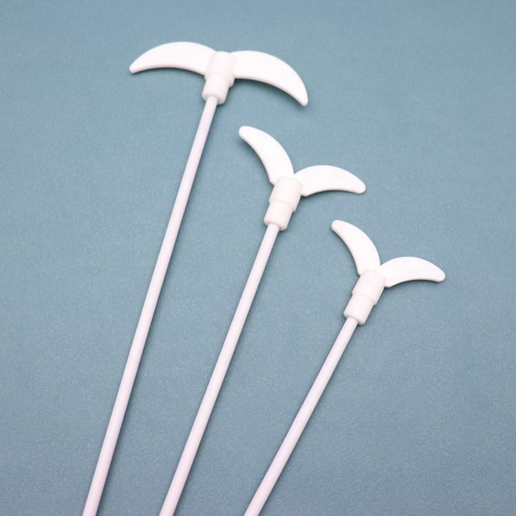 PTFE stirring paddle rod with leaf-shaped blades for overhead stirrer