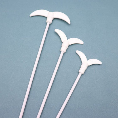 PTFE stirring paddle rod with leaf-shaped blades for overhead stirrer