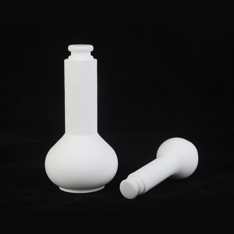 White PTFE volumetric flasks