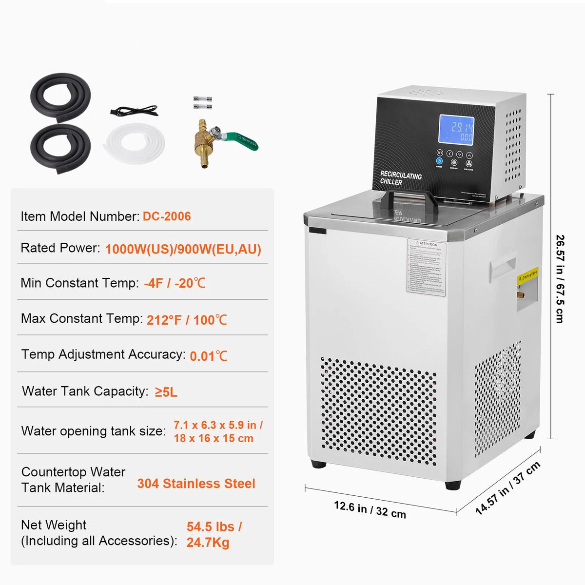 Laboratory Chiller Circulator, Recirculating Chiller Water Bath