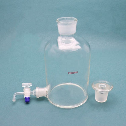 Borosilicate Glass aspirator bottle with bottom hose connection/stopcock