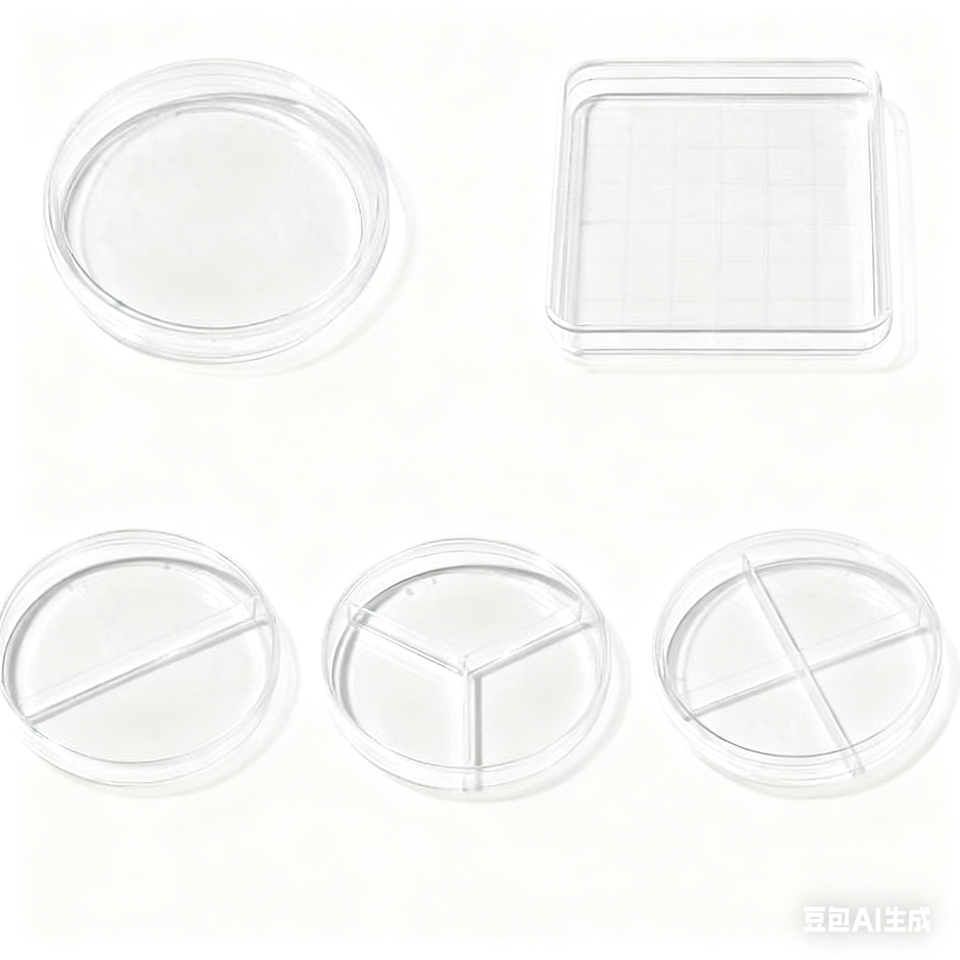 Biological Disposable 90mm Square Plastic Petri Dish Sterile 2-3-4 Split Plate 60mm Laboratory Use S