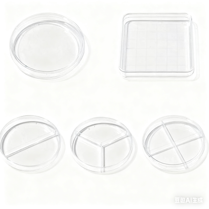 Biological Disposable 90mm Square Plastic Petri Dish Sterile 2-3-4 Split Plate 60mm Laboratory Use S