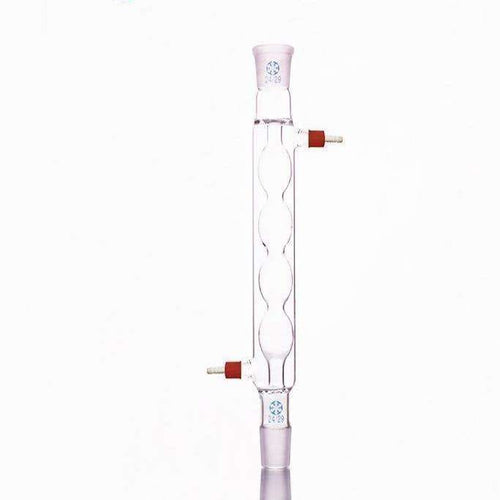 Allihn Condenser 200 to 500mm with Joint and Unscrewable Plastic Connectors, Borosilicate 3.3