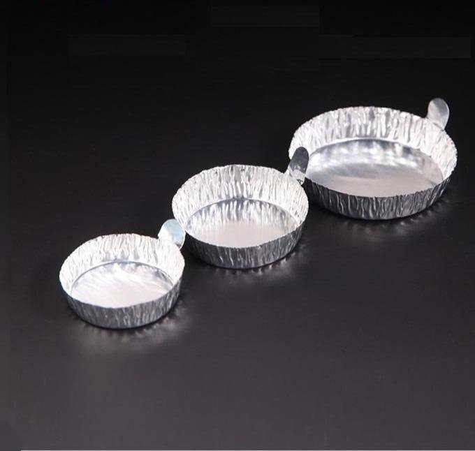 Aluminium Weighing Dishes with Handle, 100 Pcs/Pack