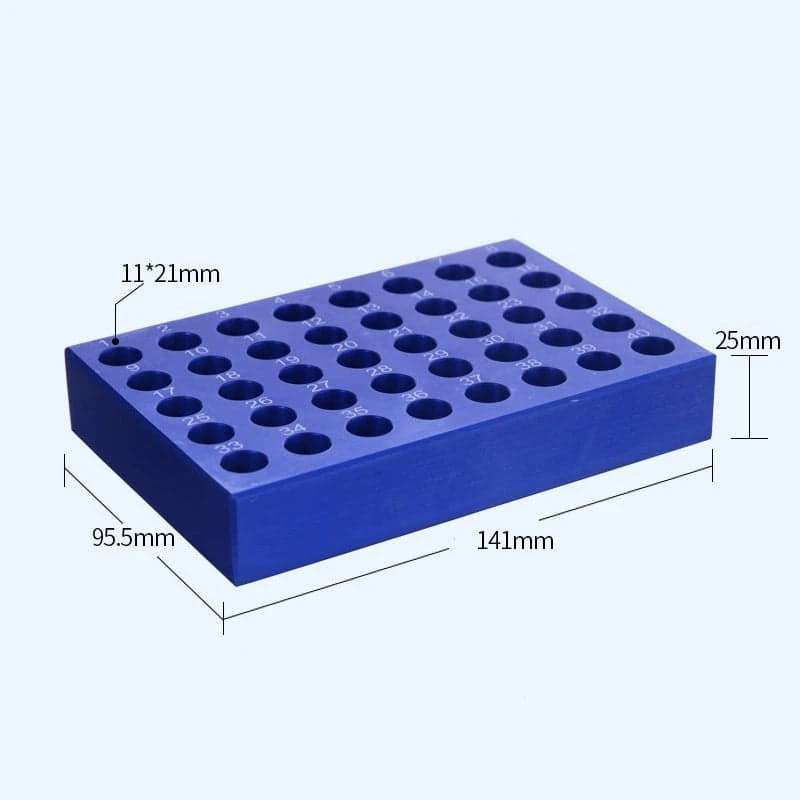 Aluminum cooling rack for 0.2 ml to 50 ml vials