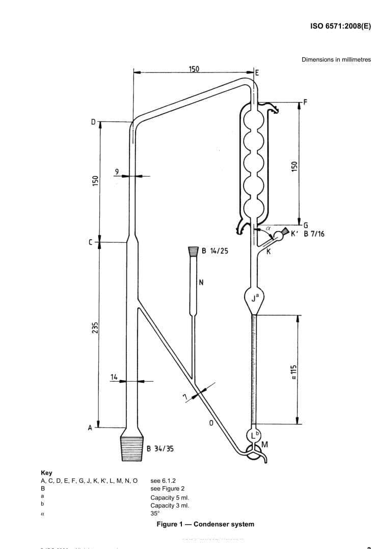 Apparatus for determination of volatile oil content acc. to DIN EN ISO 6571