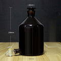 Aspirator Bottle with Stopper and Tap, Brown Glass, 2.5L to 20L