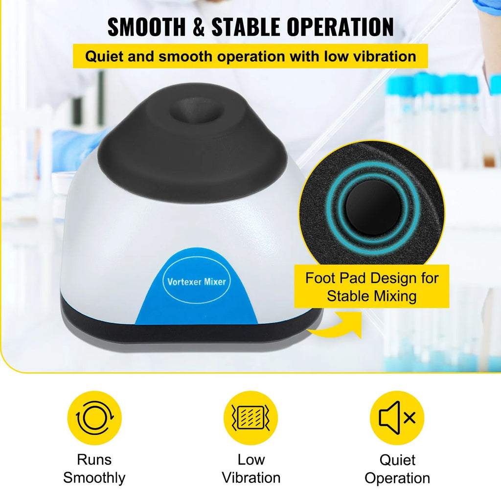 Lab 3000RPM Mini Vortex Mixer Shaker, Touch Function, Mix Up to 50ML