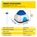 Lab 3000RPM Mini Vortex Mixer Shaker, Touch Function, Mix Up to 50ML