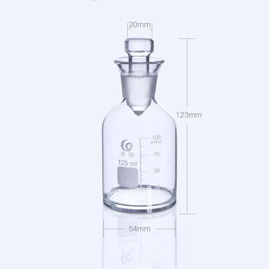 BOD Bottle 125 to 1000ml Clear Borosilicate 3.3 Glass with Labelling Area