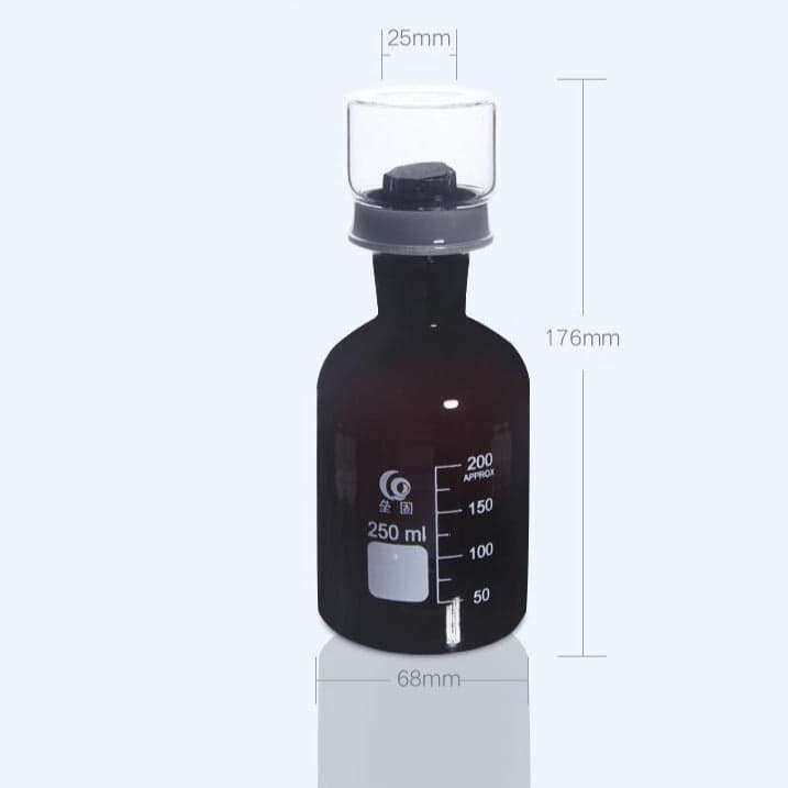 BOD Bottle with cover, Brown Glass, 125 ml to 1.000 ml