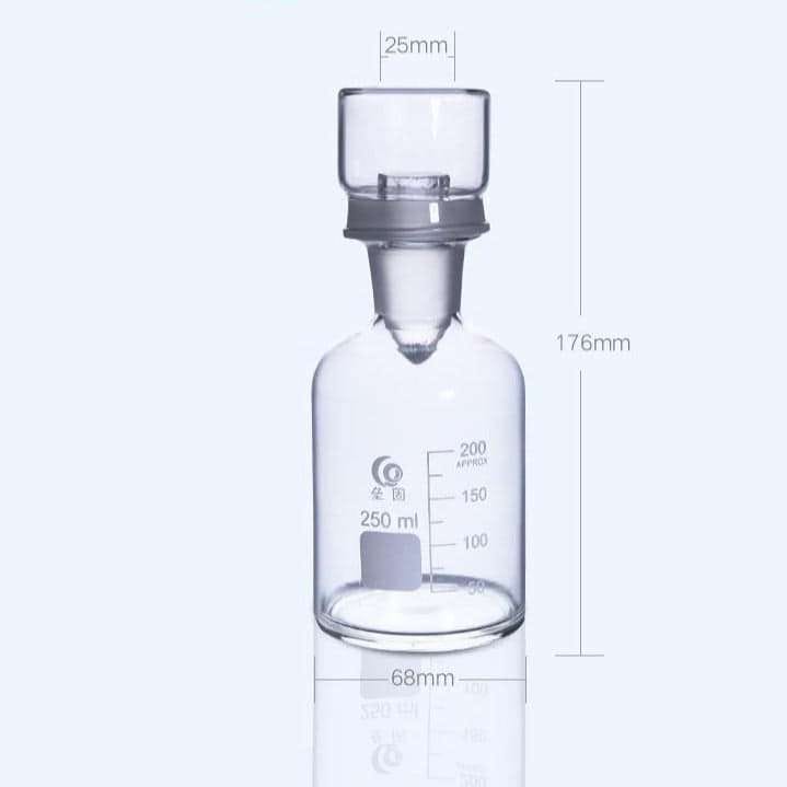 BOD Bottle with cover, Clear Glass, 125 ml to 1.000 ml