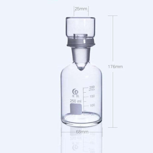 BOD Bottle with cover, Clear Glass, 125 ml to 1.000 ml