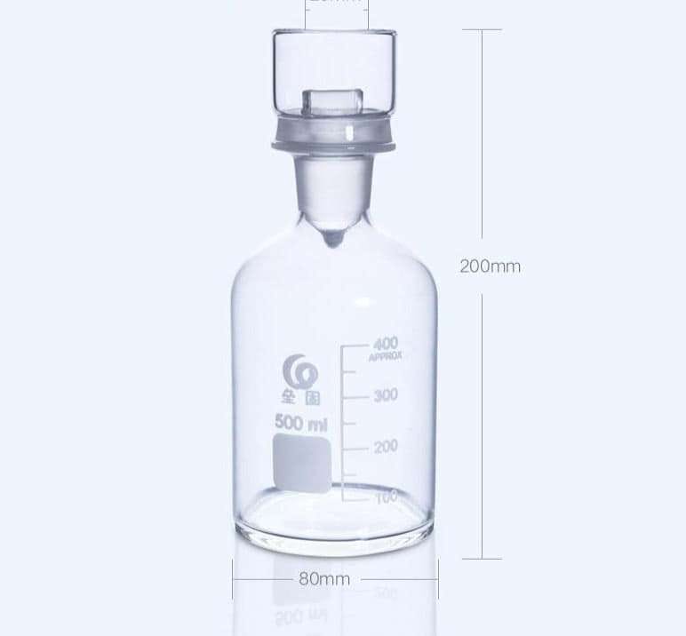 BOD Bottle with cover, Clear Glass, 125 ml to 1.000 ml
