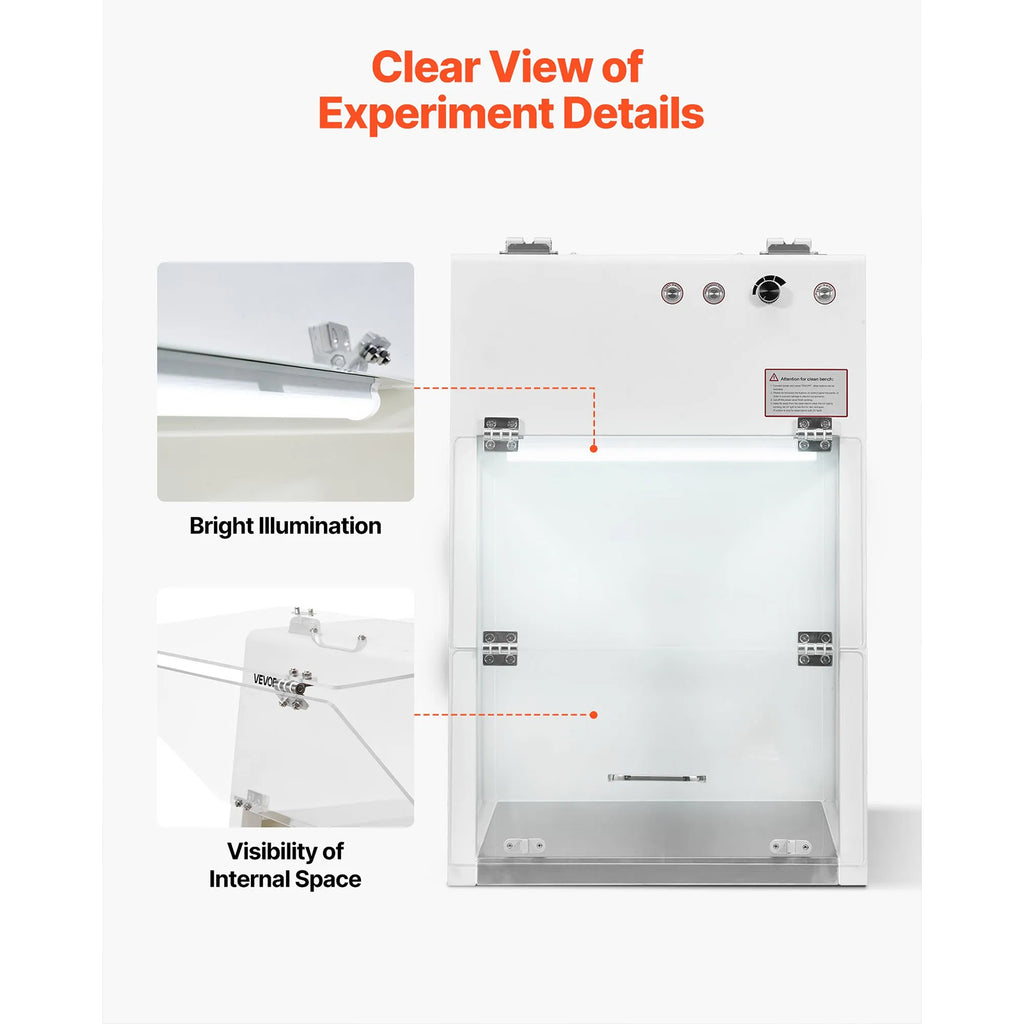 Laminar Flow Hood, Meets ISO Class 5 Clean Room Standard, for Lab Use