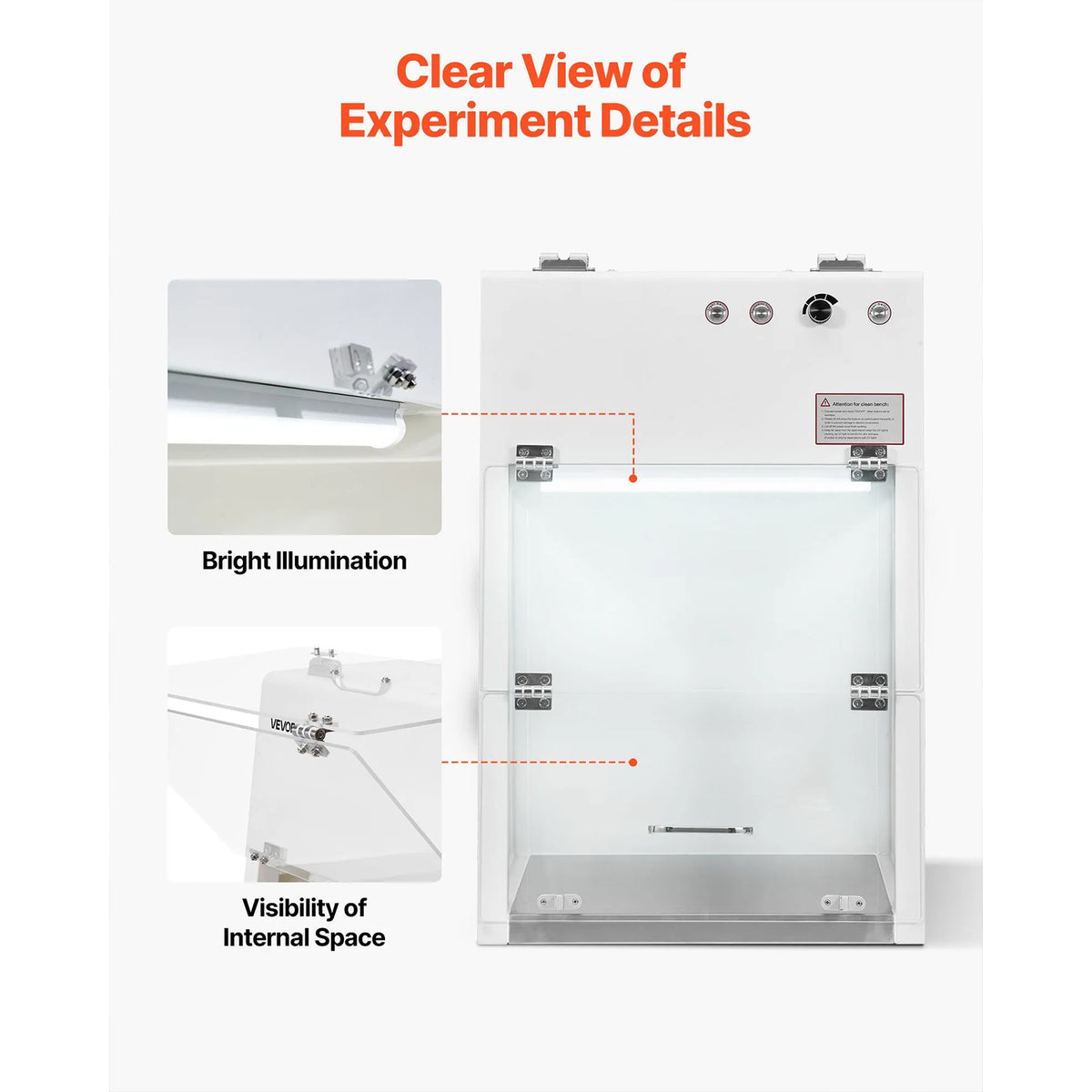 Laminar Flow Hood, Meets ISO Class 5 Clean Room Standard, for Lab Use