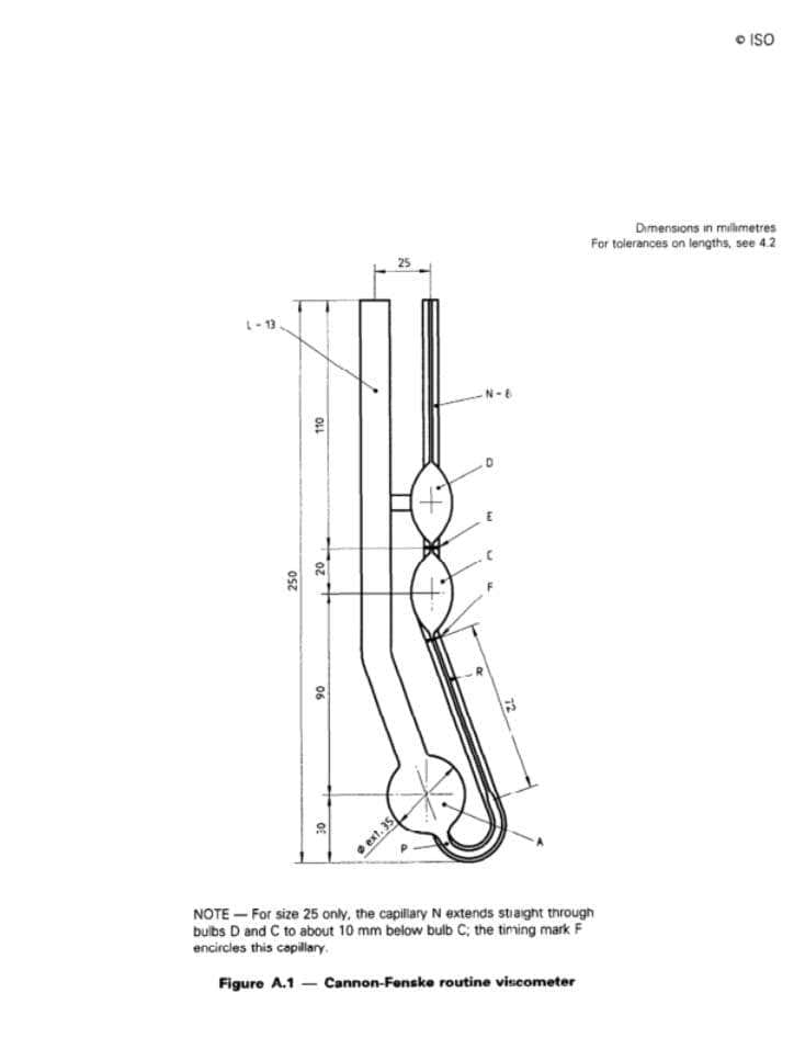 Cannon-Fenske routine viscometer, ISO 3105
