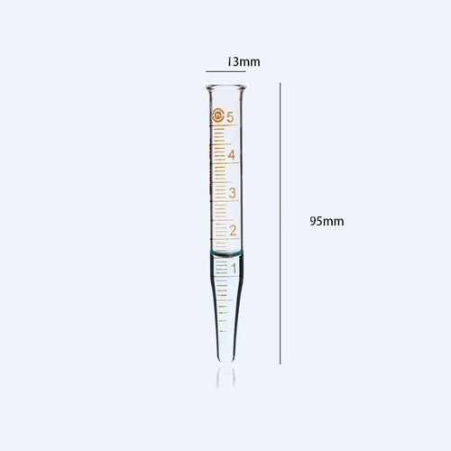 Centrifuge glass tubes with conical bottom, capacity 5 to 50 ml, 10 pcs/pack, without Cap