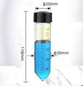 Centrifuge glass tubes with conical bottom and screw cap, capacity 5 to 50 ml, 10 pcs/pack
