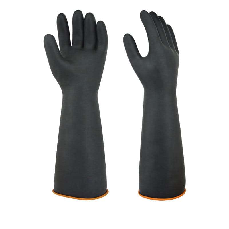 Chemical protection gloves, Natural Latex, Anti-Slip Surface