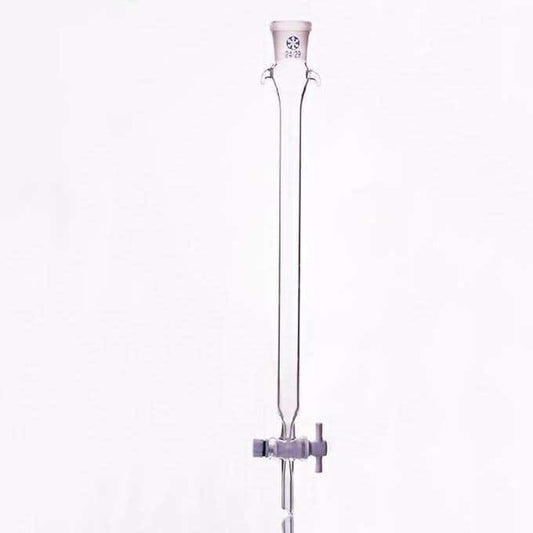 Chromatography column with PTFE stopcock and joint, without frit