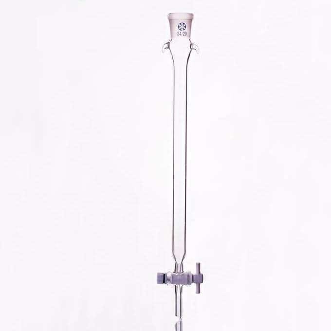 Chromatography column with PTFE stopcock and joint, without frit