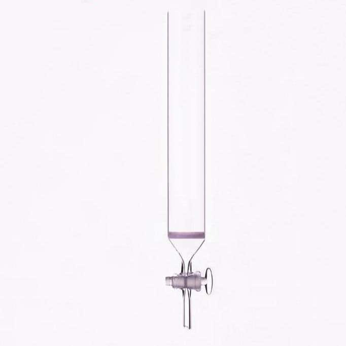 Chromatography Column with Beaded Rim, Glass Stopcock, and G2 Frit, 50 mm Diameter