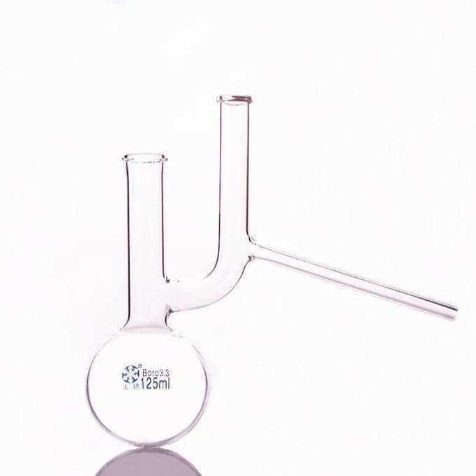 Claisen distilling flask with side tube, 60 to 3.000 ml