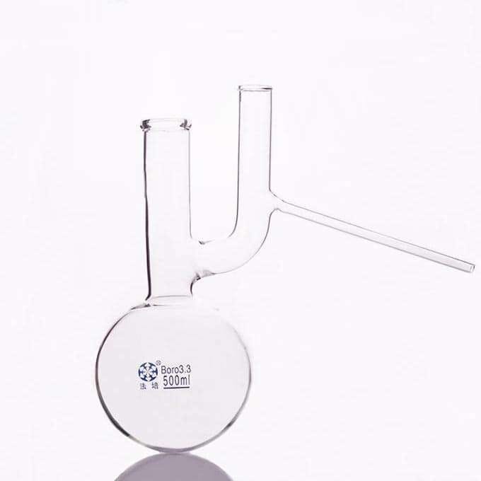 Claisen distilling flask with side tube, 60 to 3.000 ml