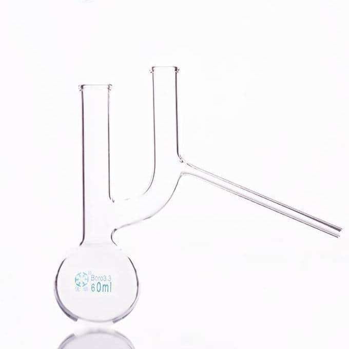Claisen distilling flask with side tube, 60 to 3.000 ml