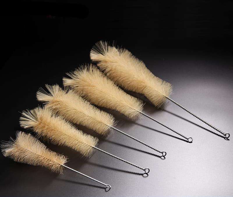 Cleaning brush for erlenmeyer flasks, galvanised twisted-in wire