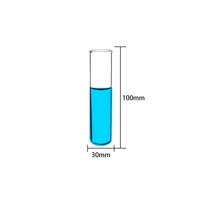 Clear Glass Test Tubes with Beaded Rim, No Graduation, 10 Pcs/Pack