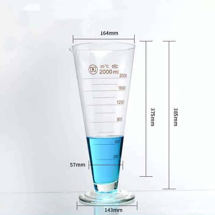 Conical Measuring Beaker, Graduated, 5 ml to 2,000 ml