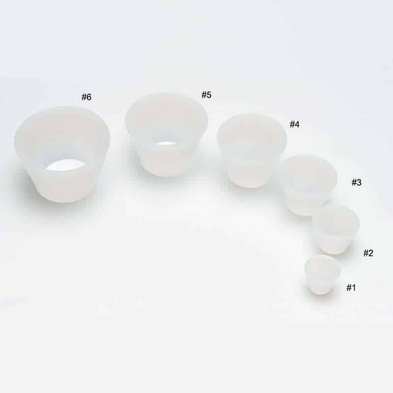 Conical silicon sleeves for vacuum filtration, 6 in 1.