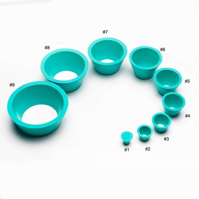 Conical rubber sleeves for vacuum filtration, 9 in 1.