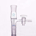 Connecting adapter with stopcock on side hose connector and vacuum take-off
