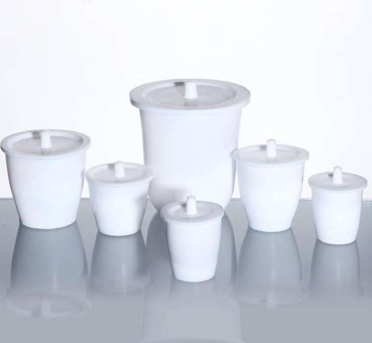 Crucible with cover, PTFE, 20 ml to 250 ml