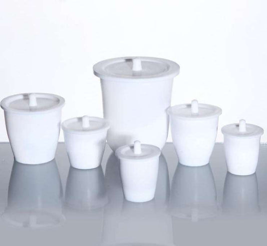 Crucible with cover, PTFE, 20 ml to 250 ml