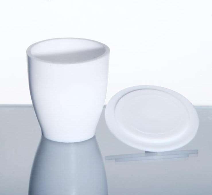Crucible with cover, PTFE, 20 ml to 250 ml