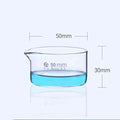 Crystallization dish with spout, clear glass, diameter 60 mm to 230 mm