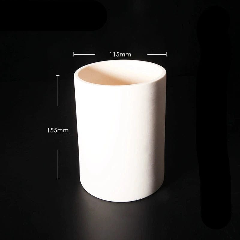 Cylindrical alundum crucible, capacity 5 to 1.000 ml