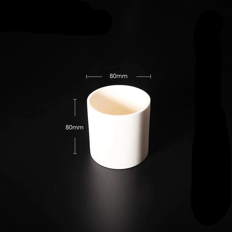Cylindrical alundum crucible, capacity 5 to 1.000 ml