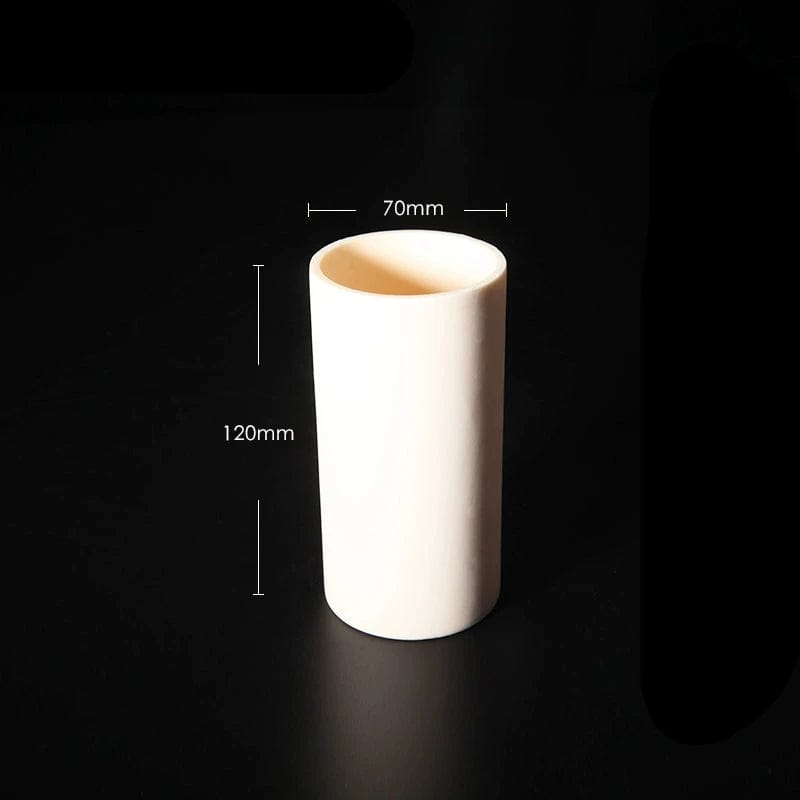 Cylindrical alundum crucible, capacity 5 to 1.000 ml