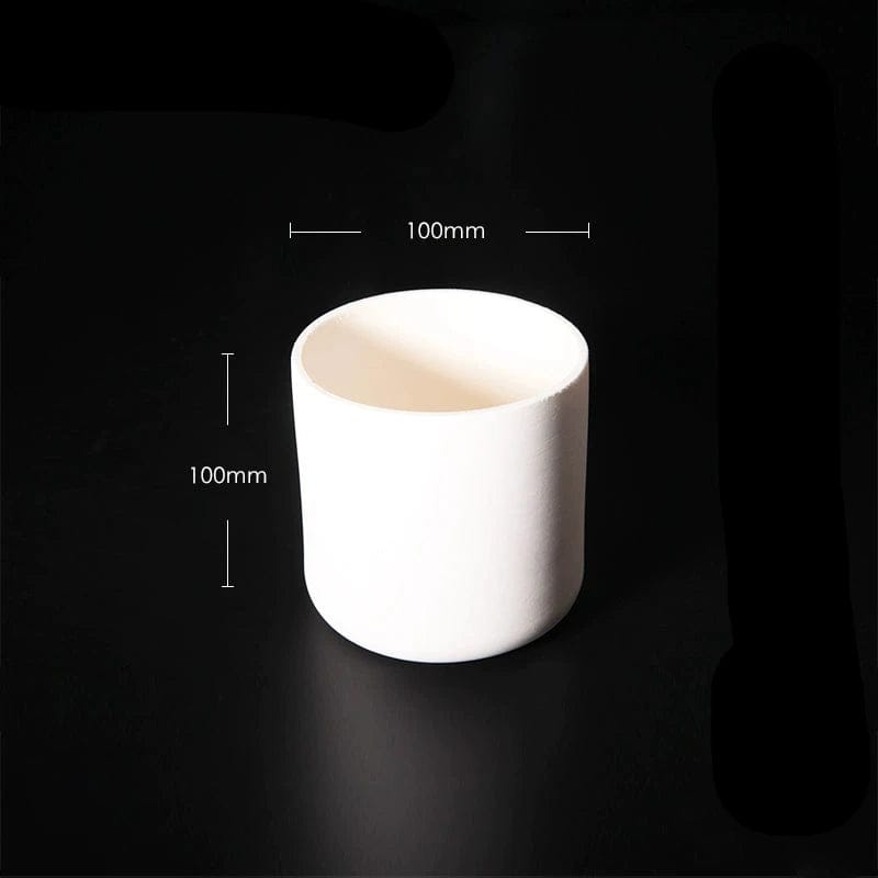 Cylindrical alundum crucible, capacity 5 to 1.000 ml