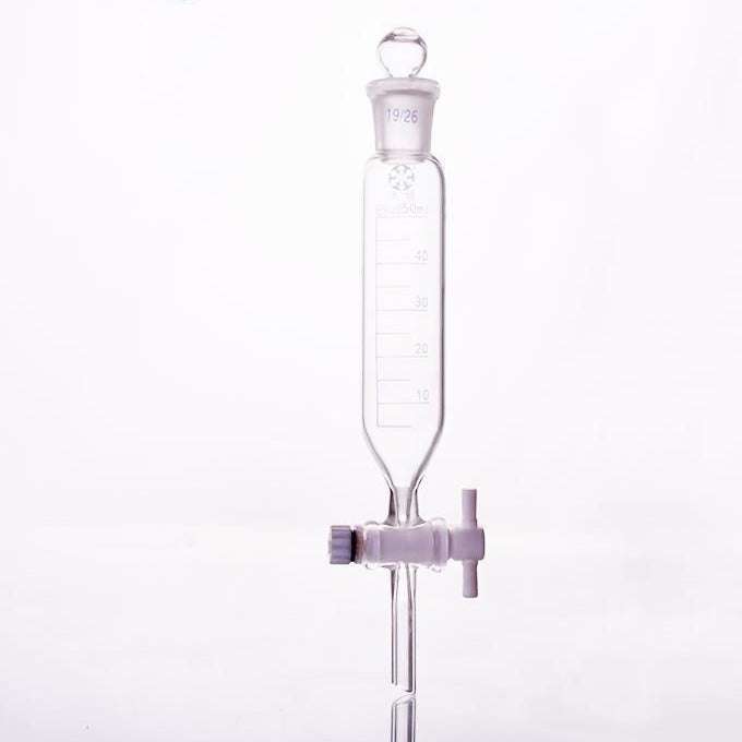 Cylindrical Separating Funnel with PTFE Stopcock, Graduated, 50 ml to 1,000 ml