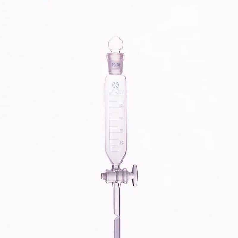 Cylindrical separating funnel with glass stopcock and stopper, graduated, 50 to 1.000 ml