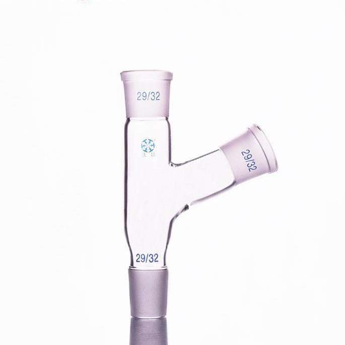 Distilling adapter with 105° side tube and joint