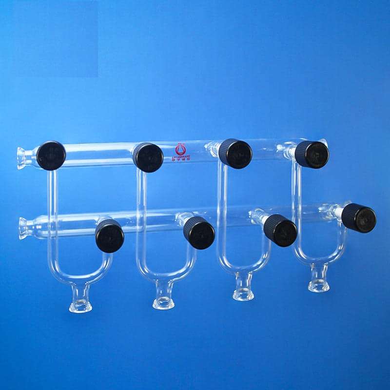 Double Bank Vacuum Manifold with #15 O-Ring Flange, 3 to 5 Ports, Schlenk Line