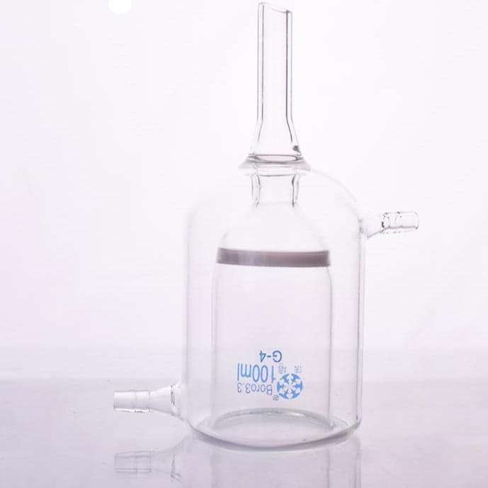 Double Jacketed Nutsche Filter with Frit and Hose Connector, 50–2000 ml